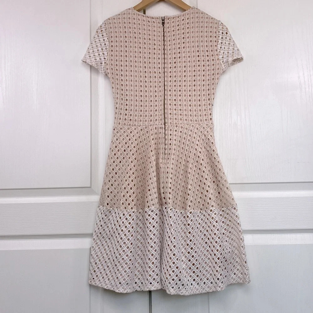 BCBGMAXAZRIA 'Elyze' Lace-Blocked Dress - Picture 6 of 12